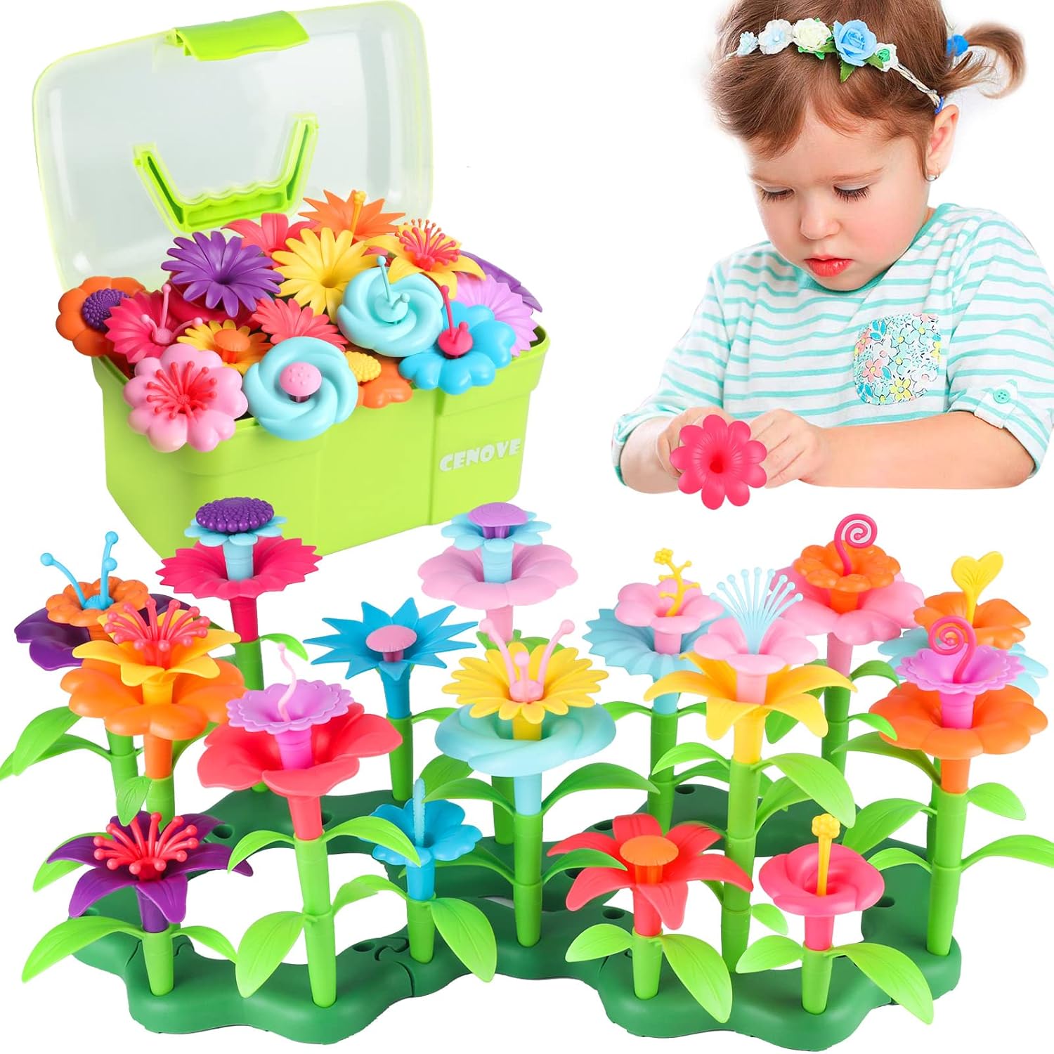 Flower Construction Toy Set
