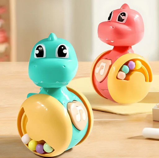 Rolling Dinosaur Toy - Green and Pink Styles